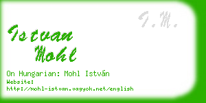 istvan mohl business card